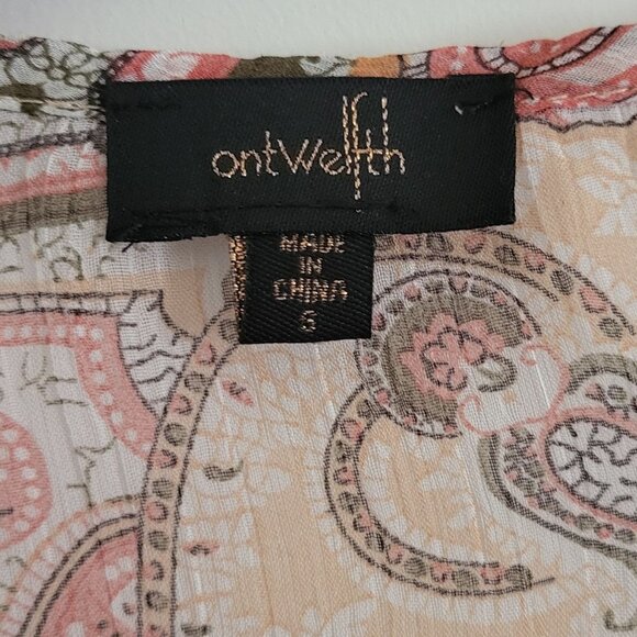 ONTWELFTH | Floral Pink Cool Long Sleeve Waist Wrap Blouse - Picture 4 of 6